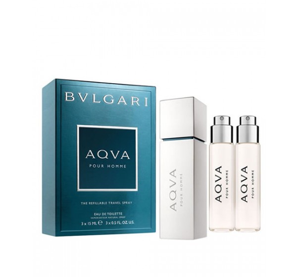 [Bvlgari] Set nước hoa nam Bvlgari Aqva Pour Homme 3x15ml EDT